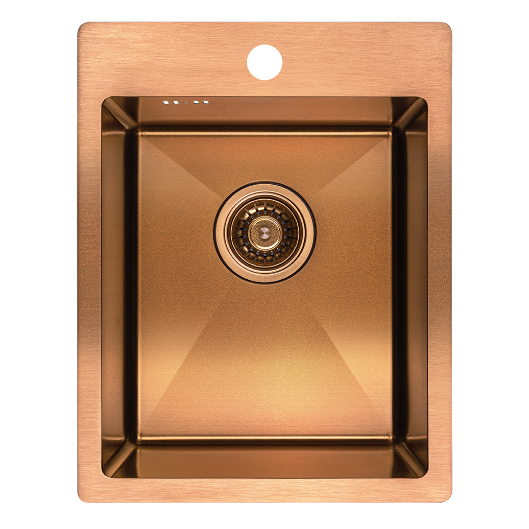 Eden 375 × 480 × 200 mm Copper kitchen sink