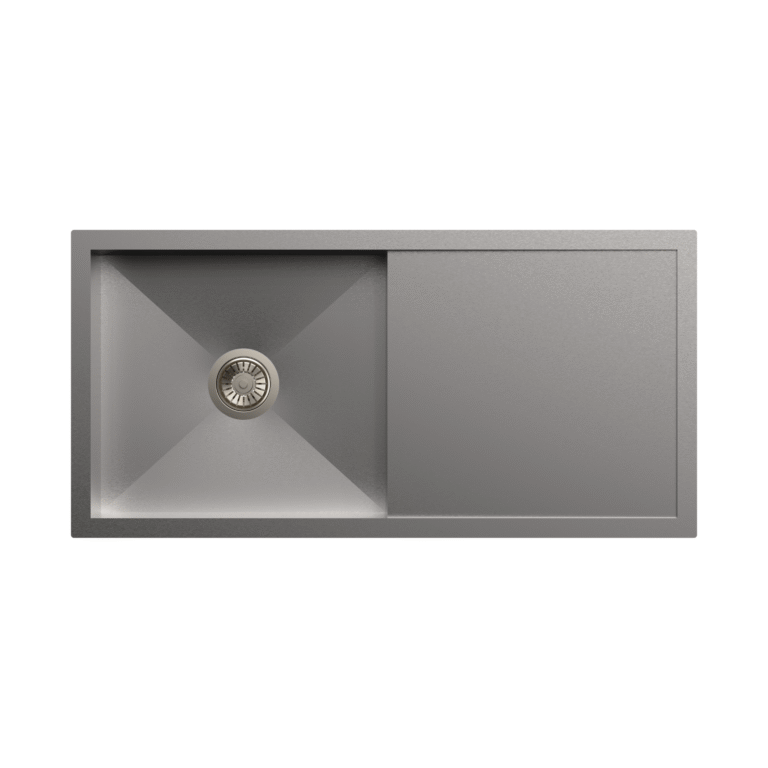 Quadro 1016 × 508 × 229 mm Single bowl + drainer kitchen sink